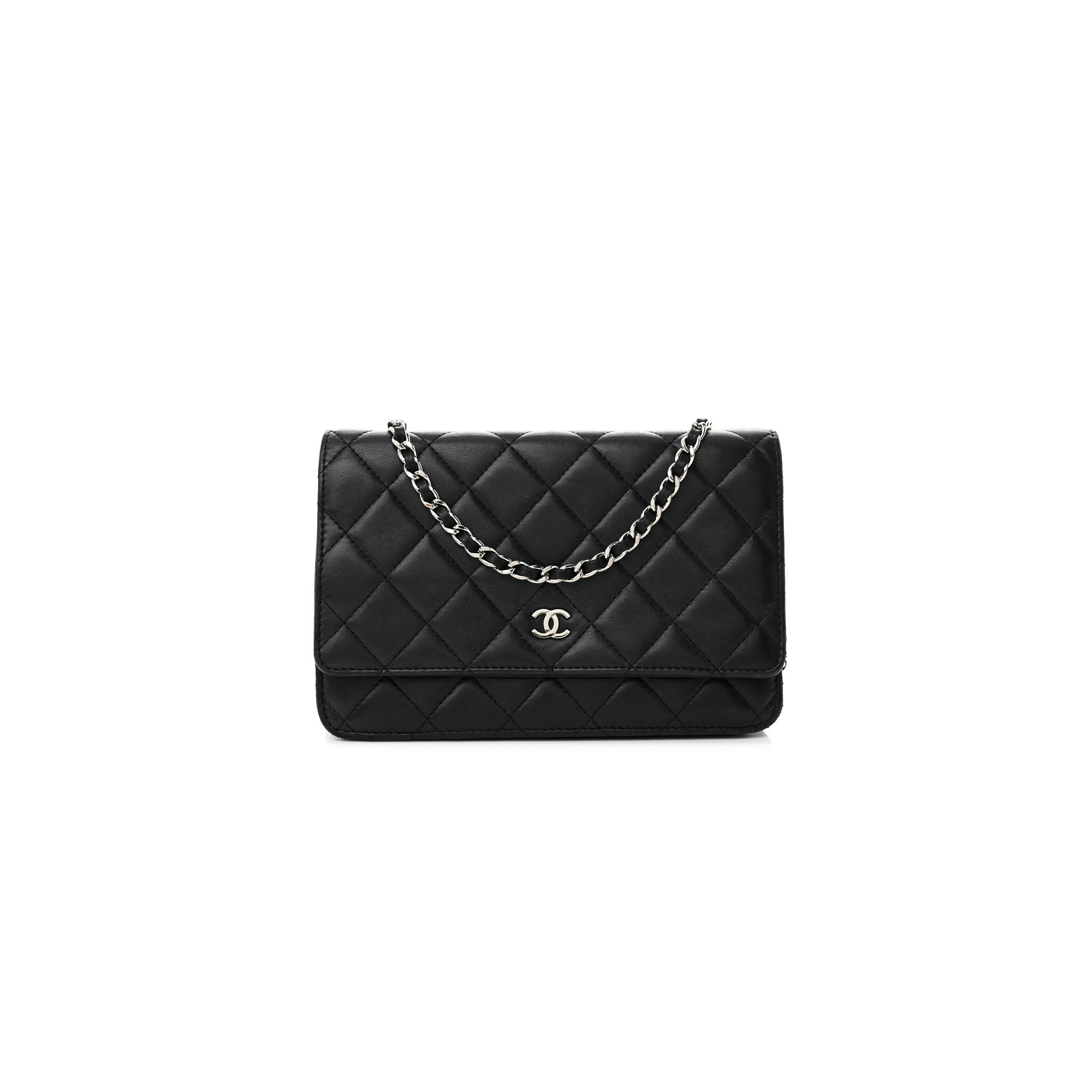 CHANEL LAMBSKIN QUILTED WALLET ON CHAIN WOC 1597447 (19*13*4cm)